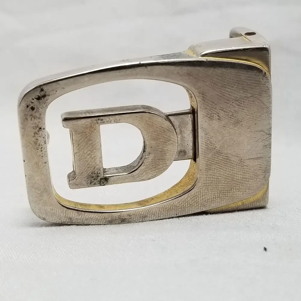 Vintage Belt Buckle Clamp Enclosure Letter D‎ Dress Buckle